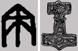 Strength bindrune & Mjolnir women's joggers